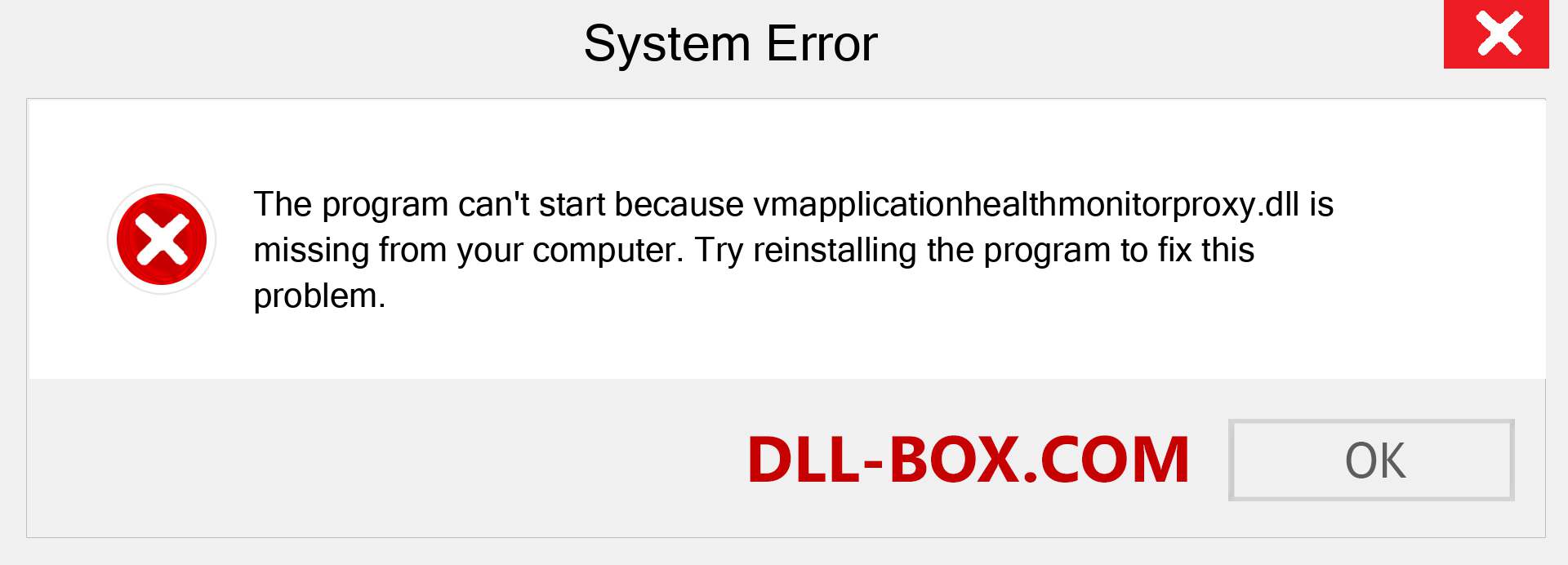  vmapplicationhealthmonitorproxy.dll file is missing?. Download for Windows 7, 8, 10 - Fix  vmapplicationhealthmonitorproxy dll Missing Error on Windows, photos, images